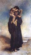 Leon Bonnat Peasant woman and her Child France oil painting artist